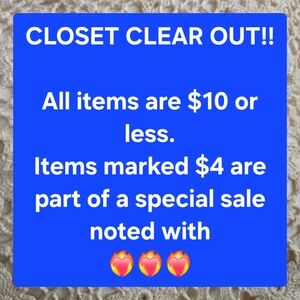 Closet Clear Out Promotional Sign - Blue & White